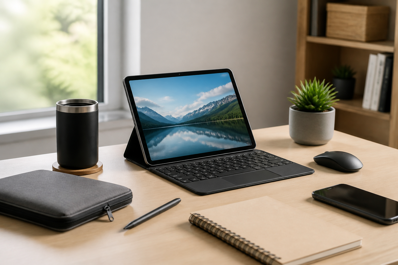 How to Build a Simple Portable Work Setup with a Tablet